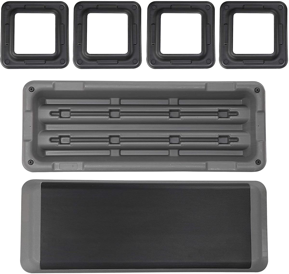 43" Adjustable Aerobic Exercise Step Platform with 4 Removable Risers O958363