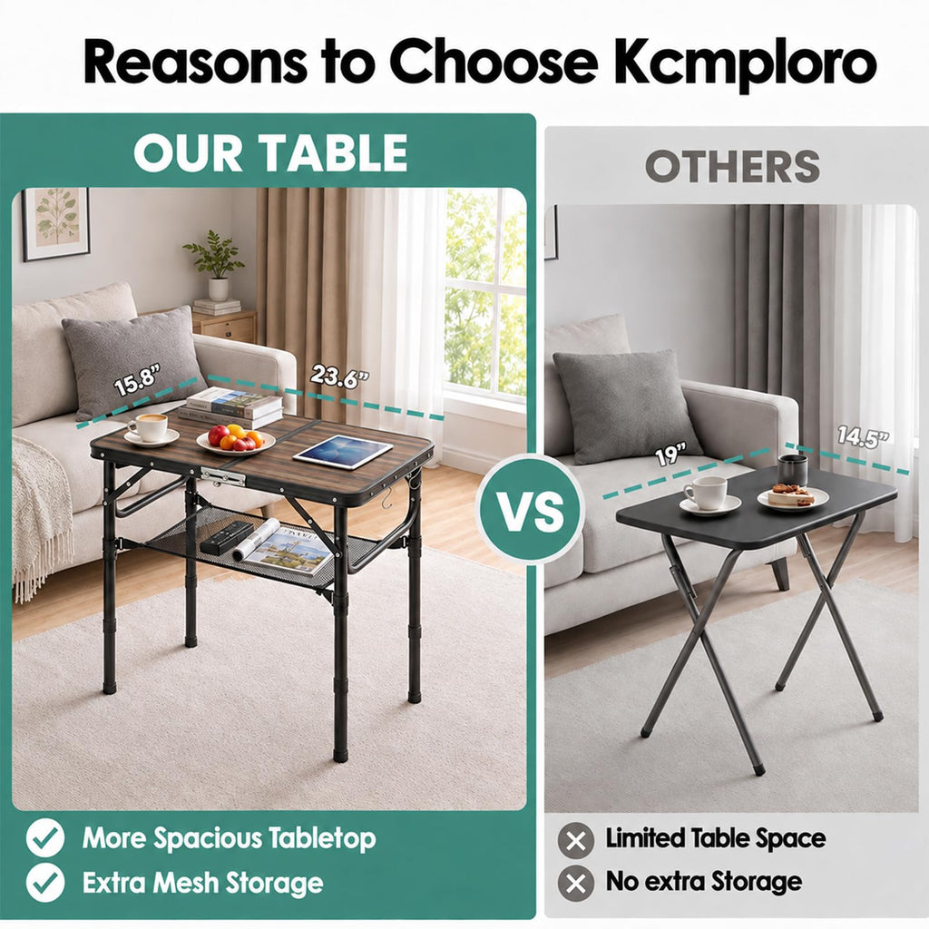 Folding Adjustable Height TV Tray Table X3435