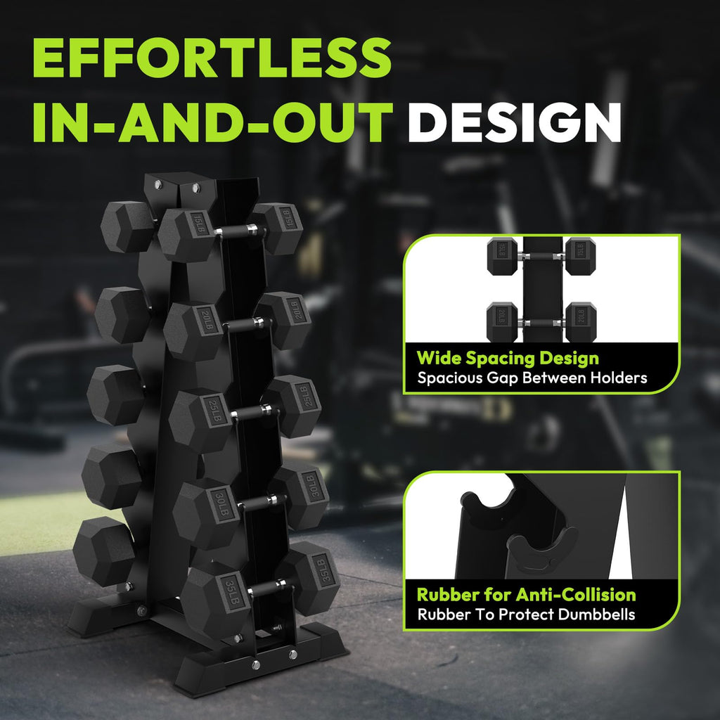 Hex Dumbbell Set with Vertical Storage Rack G77827