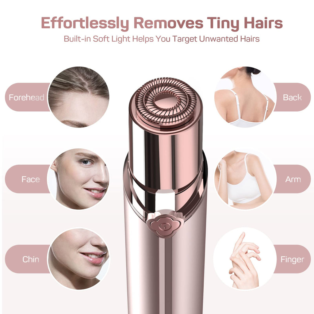 Electric Painless Facial Hair Remover with 2 Replacement Heads V16658