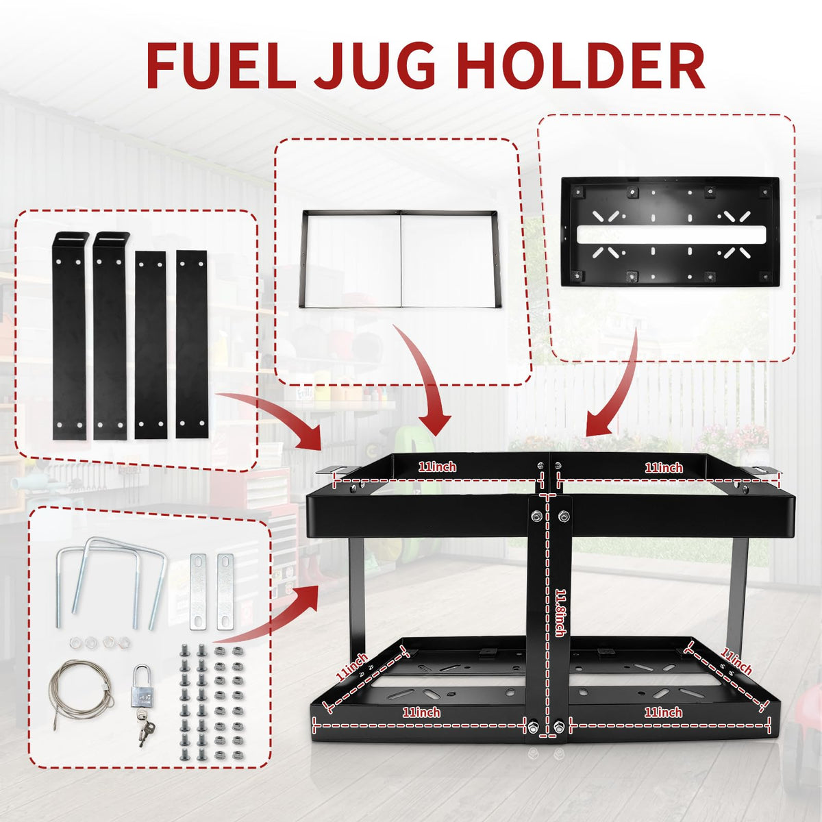 Black Fuel Jug Holder E169894