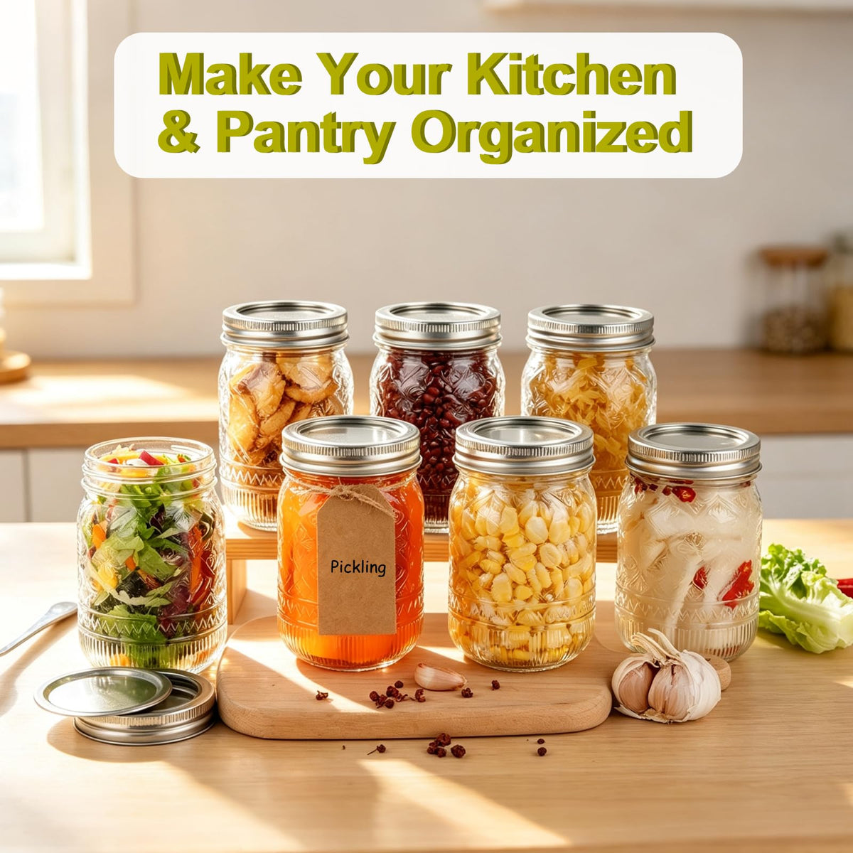 12 oz 20 Pack Mason Jars with Lids and Bands V6868