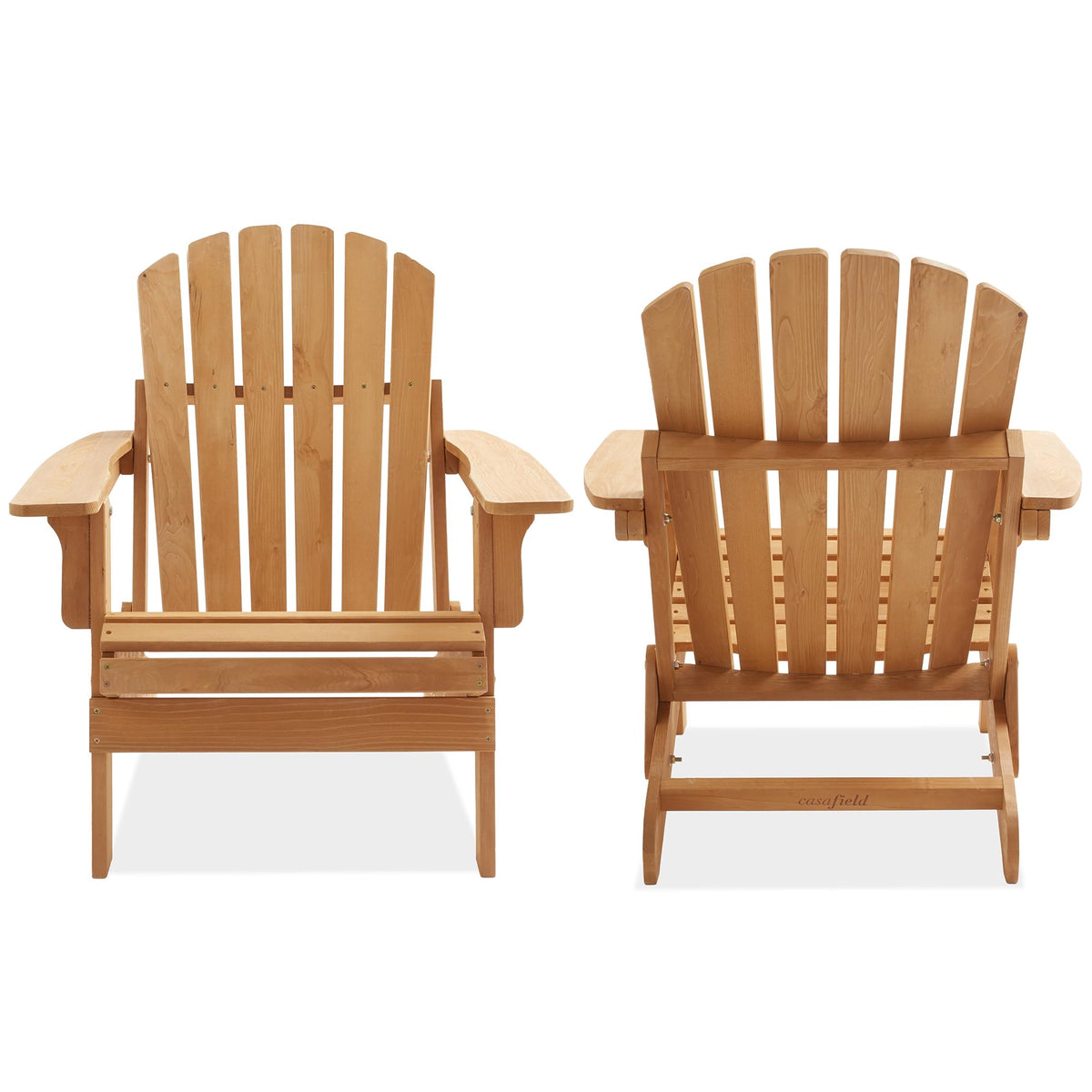 Oversized Folding Adirondack Chair Set of 2 Cedar Wood F29682
