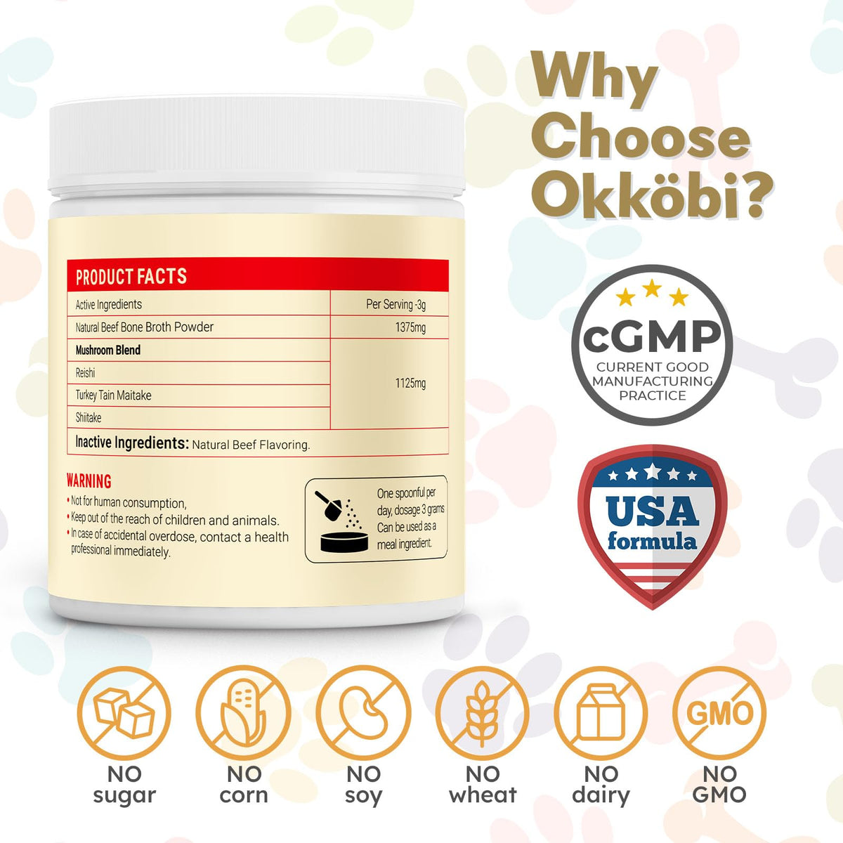 Beef Bone Broth Powder for Dogs E8014