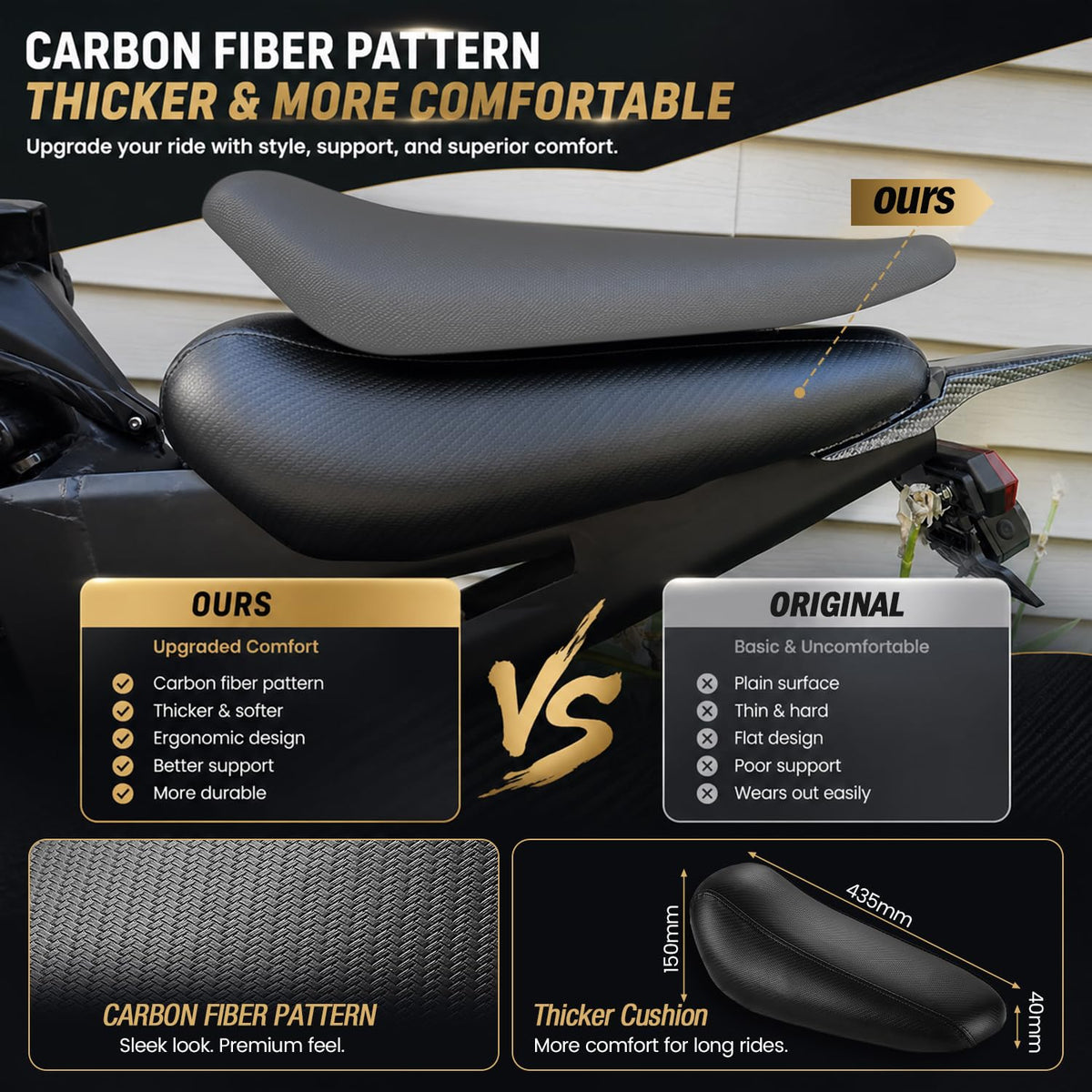 Electric Dirt Bike Seat Cushion O96810