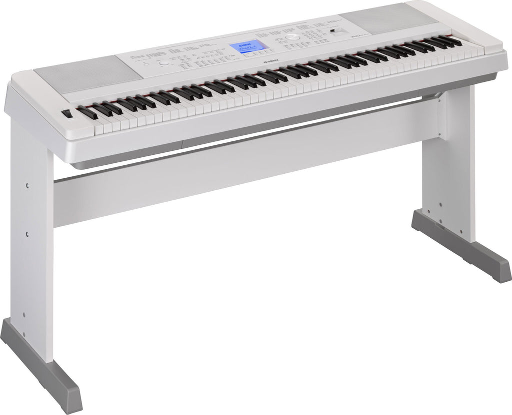 88-Key Weighted White Digital Piano with Furniture Stand L27649