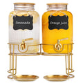 1 Gallon Stainless Steel Beverage Dispenser with Stand and Spigot C57721
