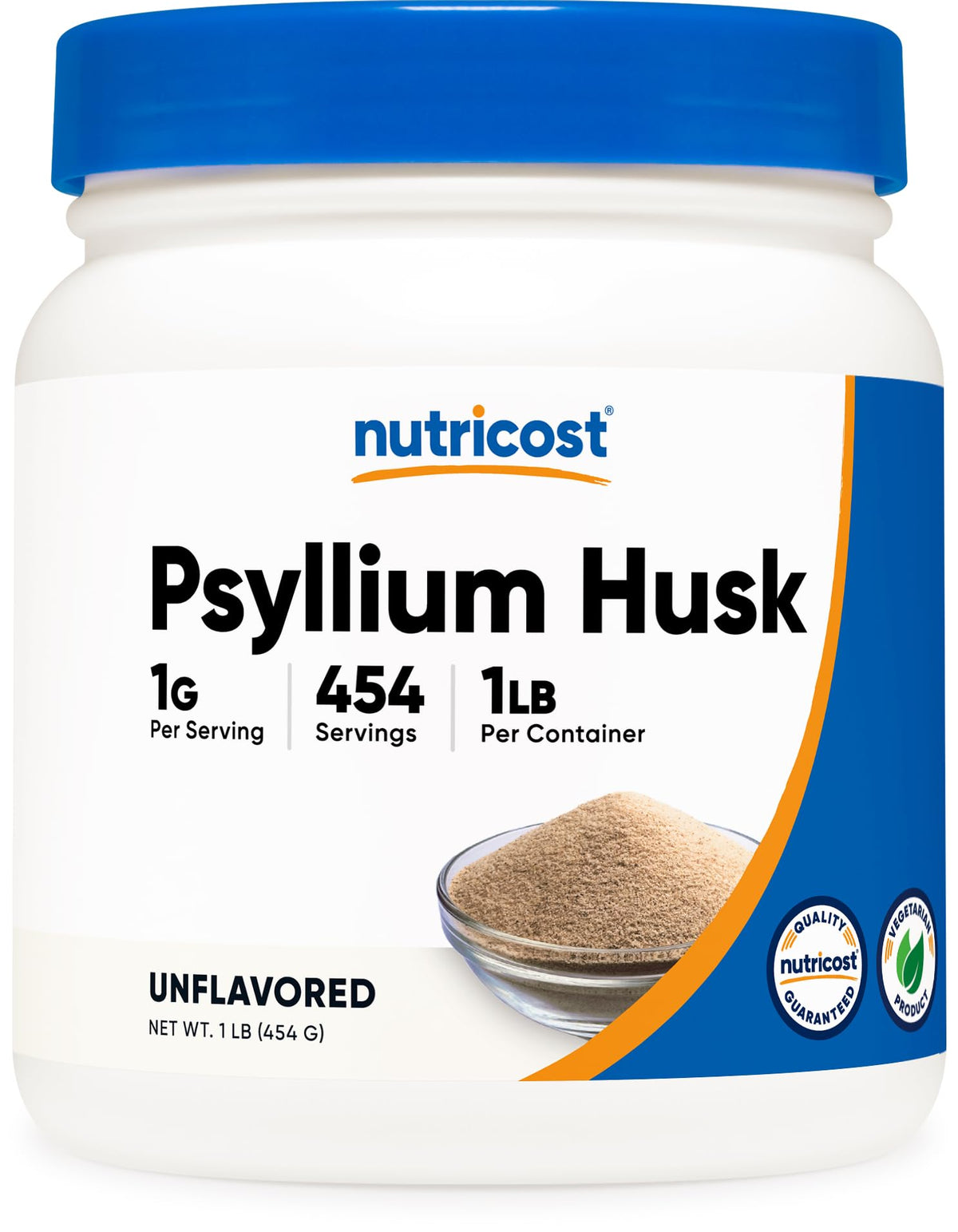 Psyllium Husk Ground Powder 1lbs Gluten Free Non-GMO W570004