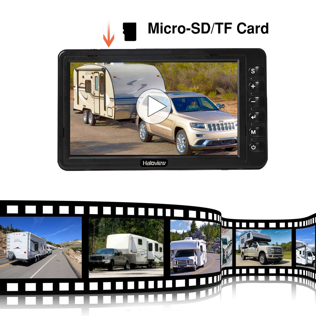 Wireless RV Backup Camera 1080P 7" Monitor System T1710