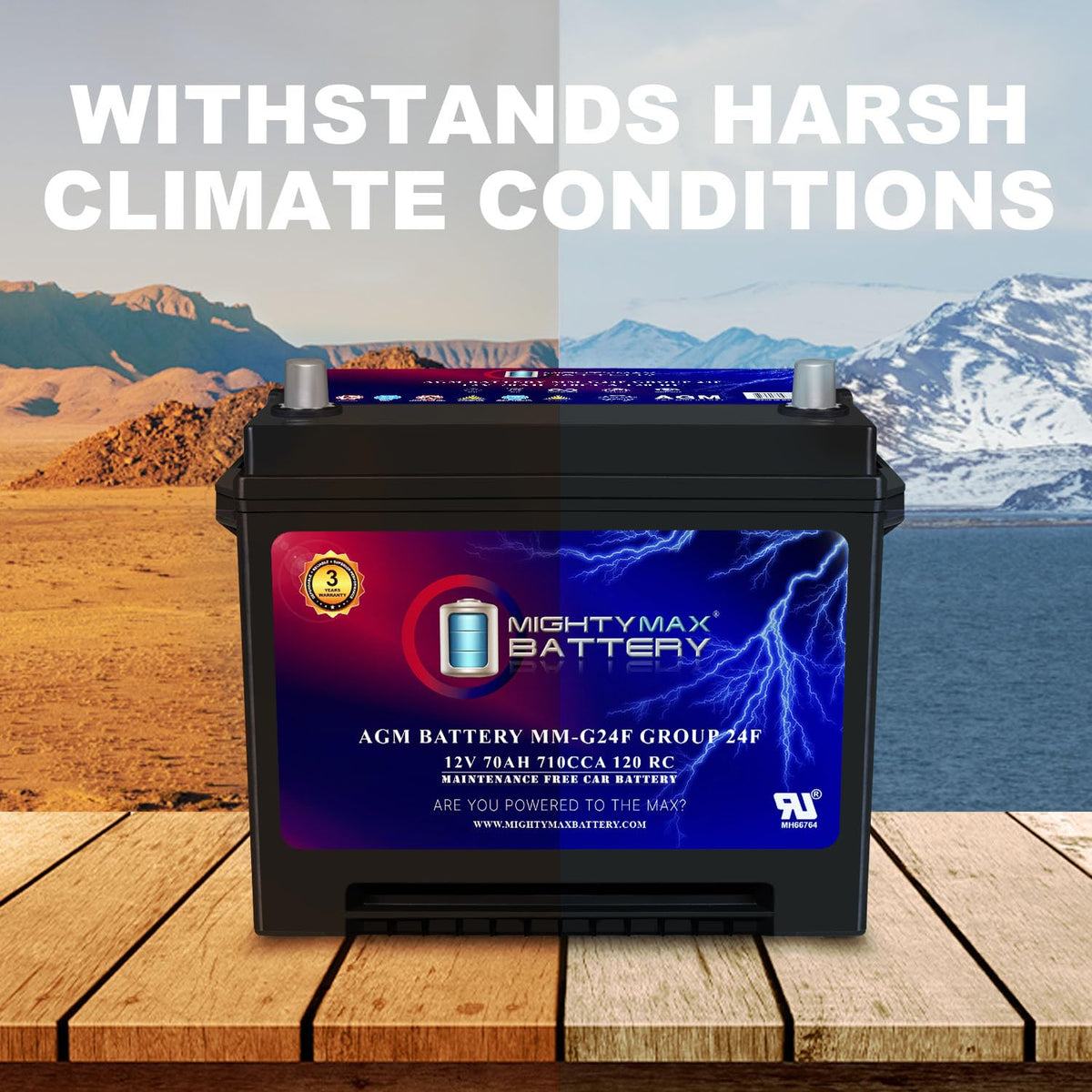 12V 70Ah AGM Replacement Battery R4685