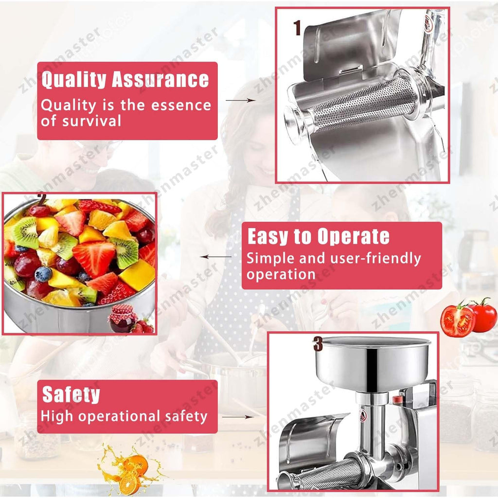 450W Stainless Steel Tomato Strainer V7436