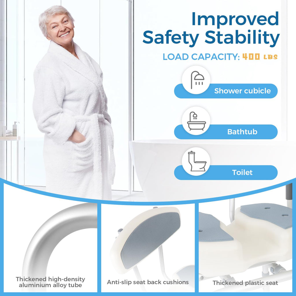 Heavy Duty Shower Chair with Arms and Back T333522