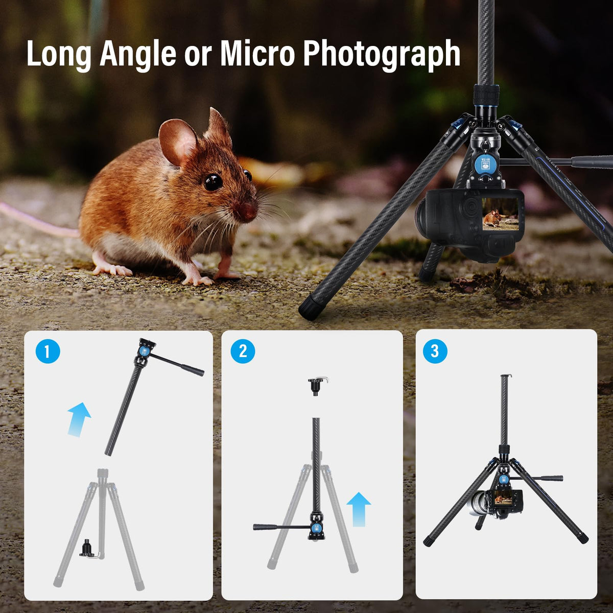 Carbon Fiber Tripod with Panoramic Fluid Head Q2785