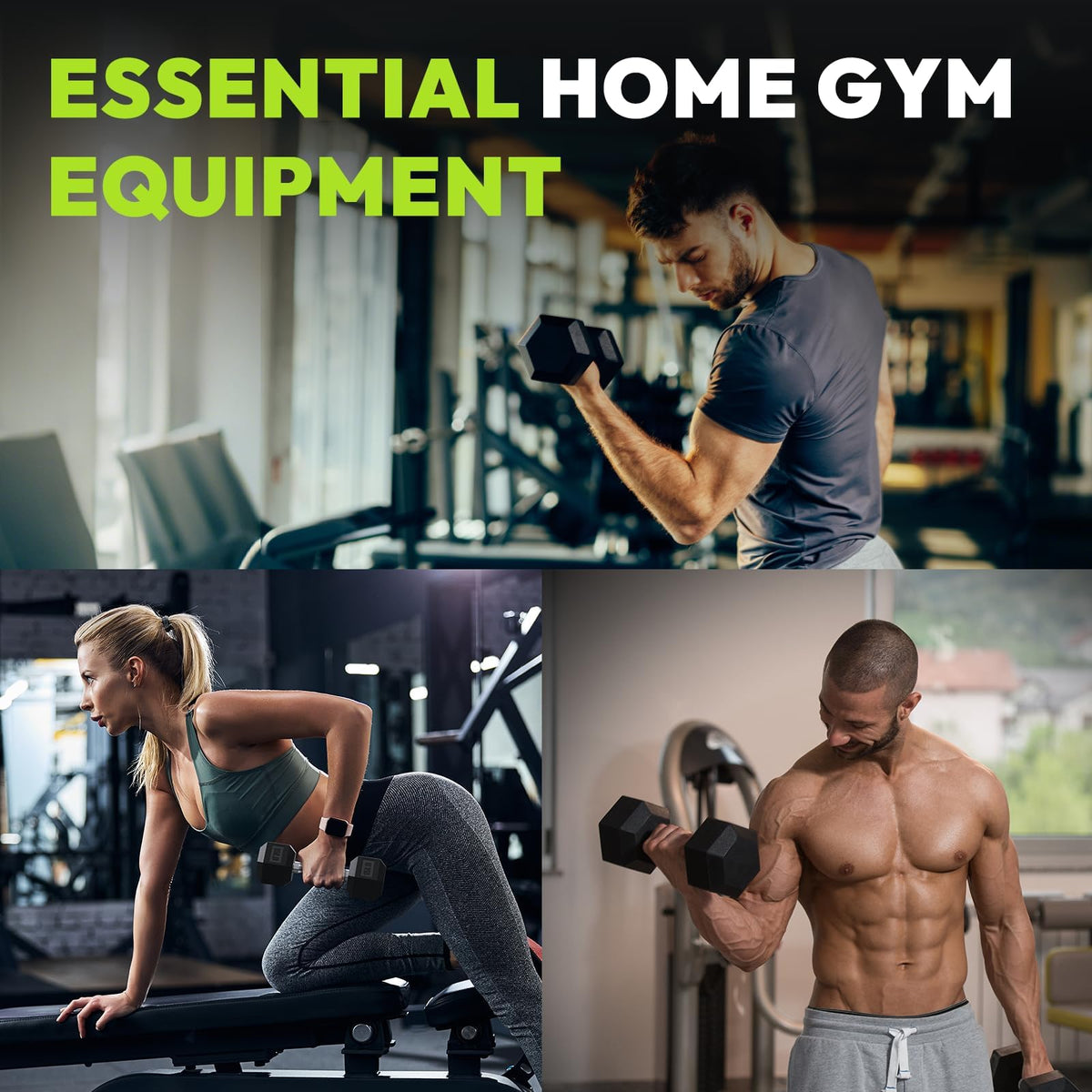 Hex Dumbbell Set with Vertical Storage Rack G77827