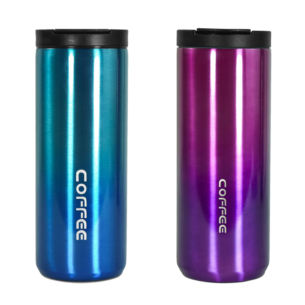 Insulated Coffee Mug 17oz 2 Pack Leak Proof Screw Lid N6314