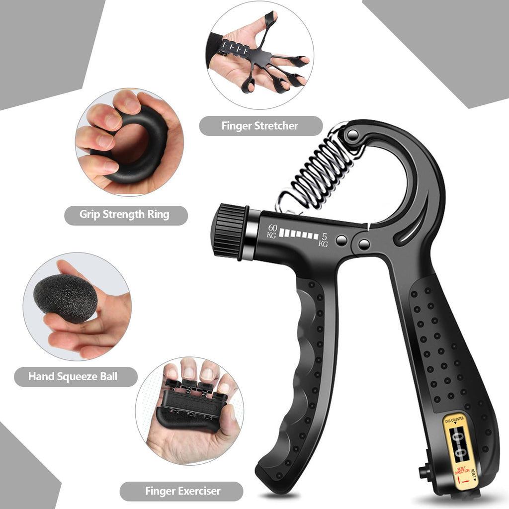 5 Pack Adjustable Hand Grip Strengthener V2484