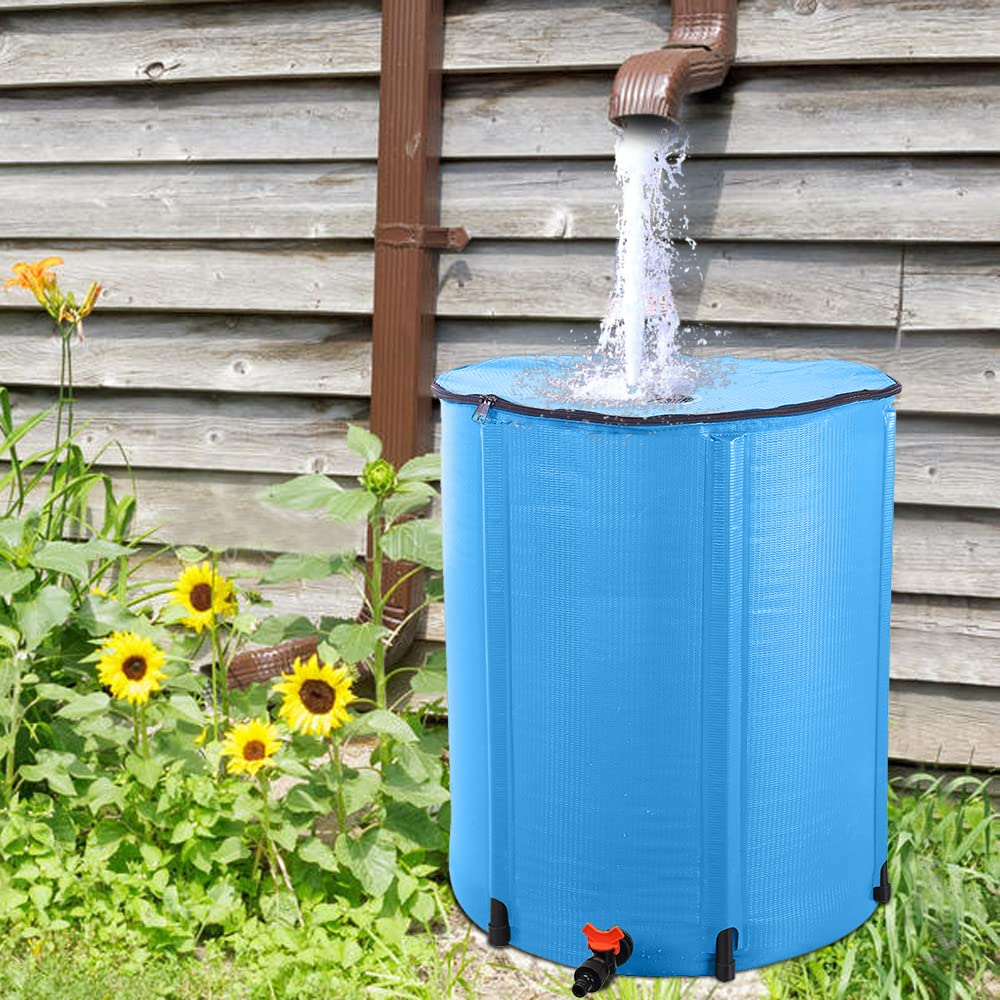 50 Gallon Blue Collapsible Rain Barrel H34445