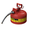 Red Galvanized Steel Gasoline Safety Can X230341