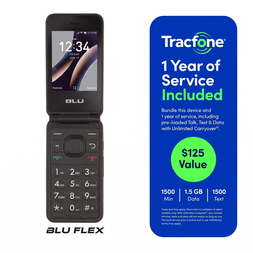 Black 4G Flip Phone K76674