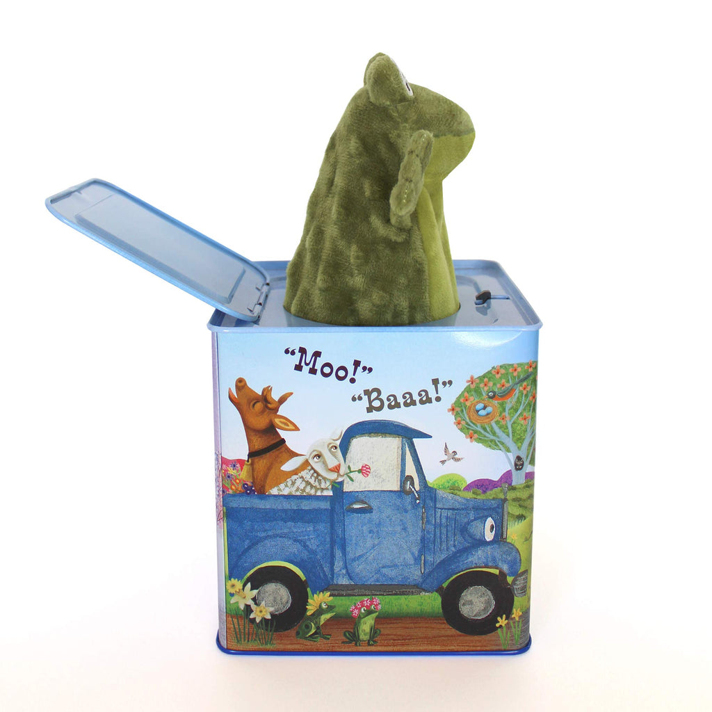 Blue Truck Jack-in-The-Box Plush Toy with Music R135540