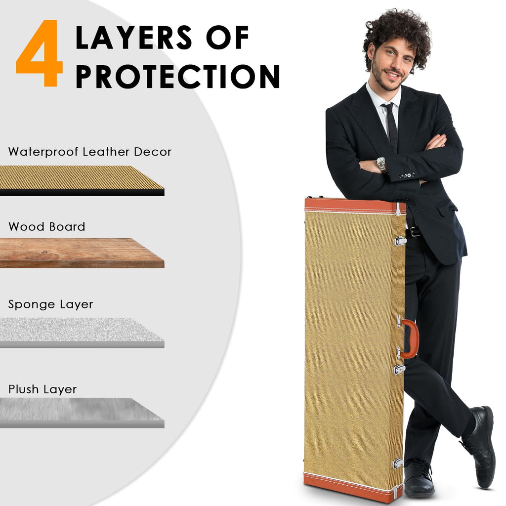 39-Inch Wooden Hard Shell Electric Guitar Case E171985