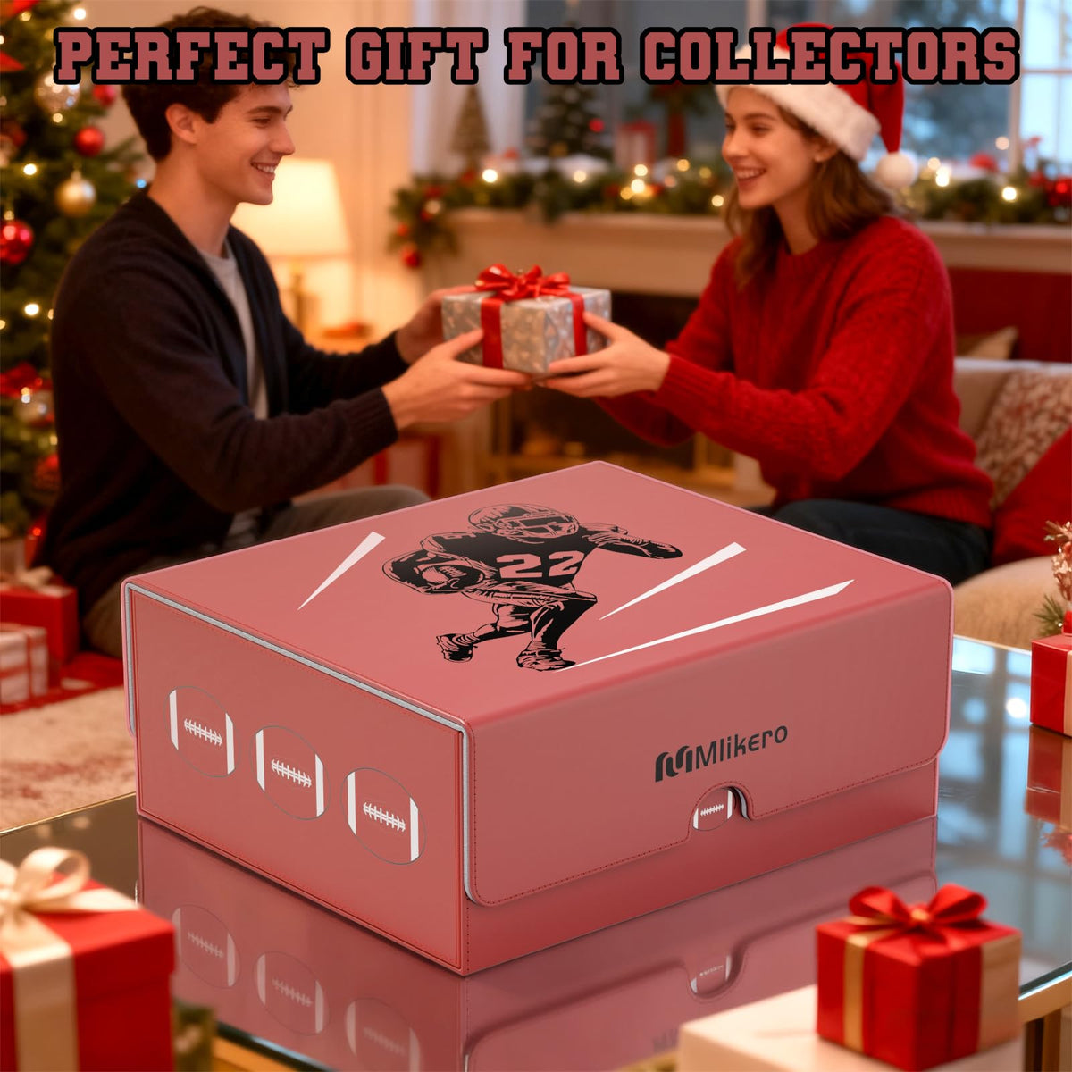 Football Card Storage Box with Magnetic Closure P7051