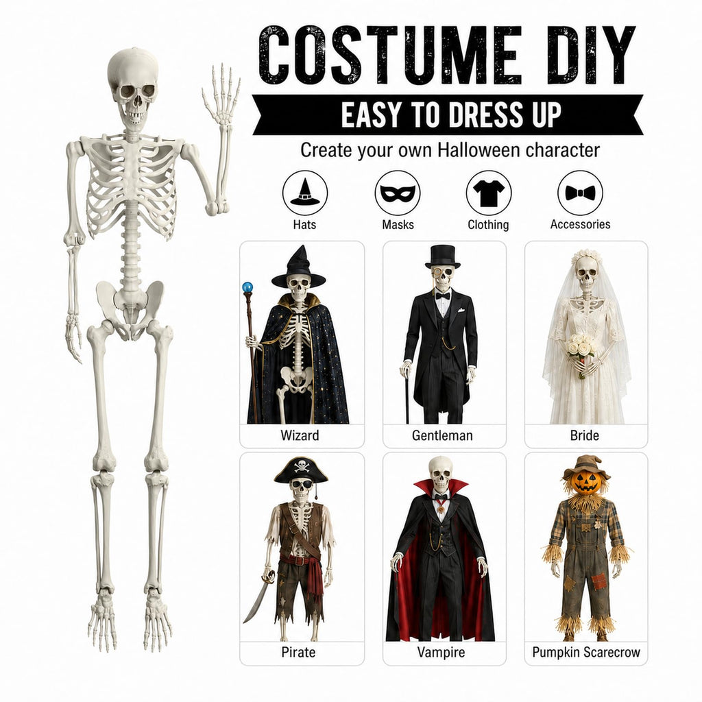 Life Size Full Body Skeleton Prop X36893