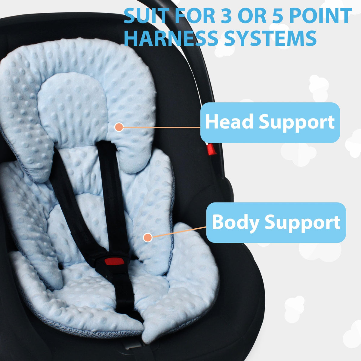 Infant Carseat Insert 2-in-1 Reversible Support Pad C56652