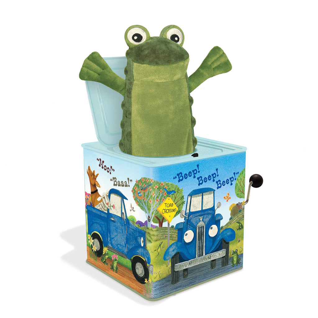 Blue Truck Jack-in-The-Box Plush Toy with Music R135540