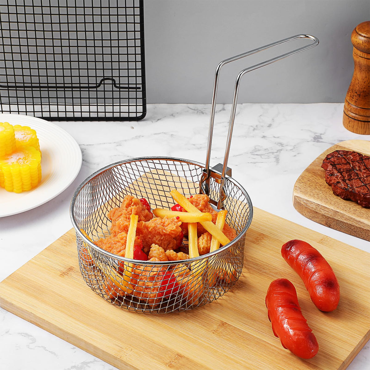 Deep Fryer Basket with Handle Z262