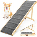 Foldable Dog Ramp with Platform 6 Adjustable Heights Y565311