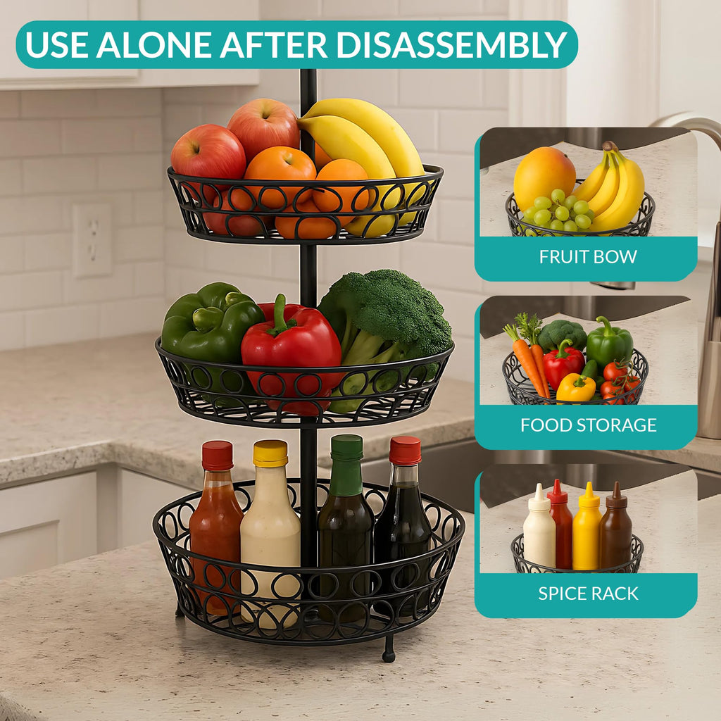 3-Tier Metal Fruit Basket U68133