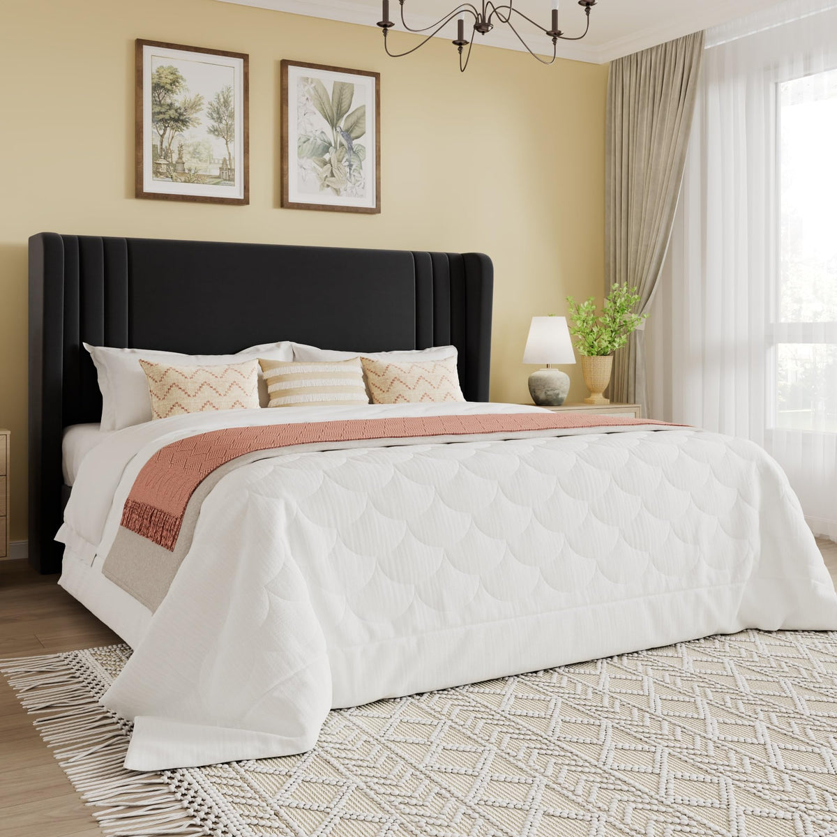 Queen Velvet Upholstered Bed Frame S2635