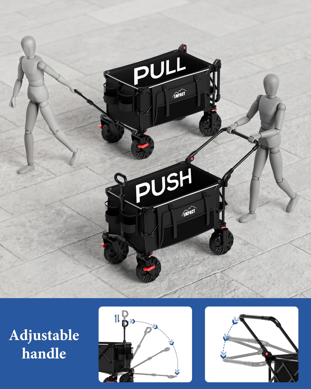 Foldable Push Wagon with Canopy H21686