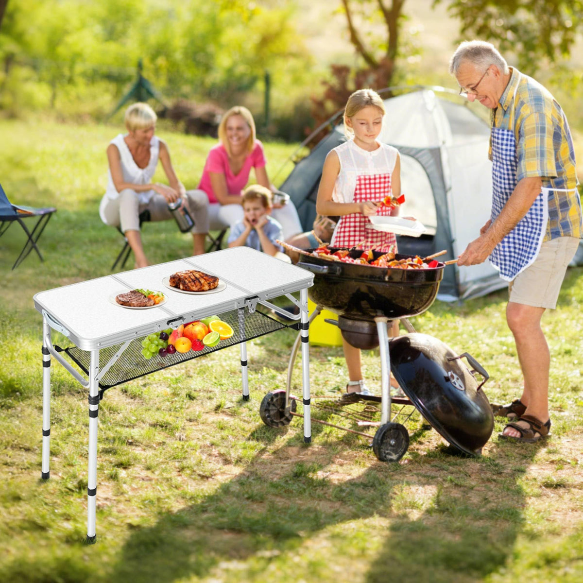 Folding Camping Table with Adjustable Height N2944
