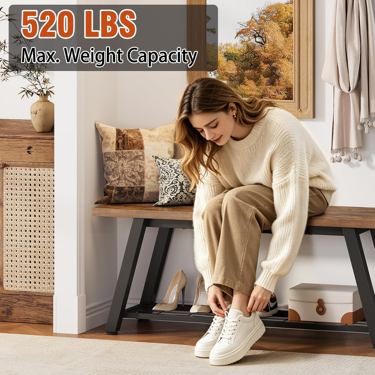 Storage Bench and Shoe Rack Z2448