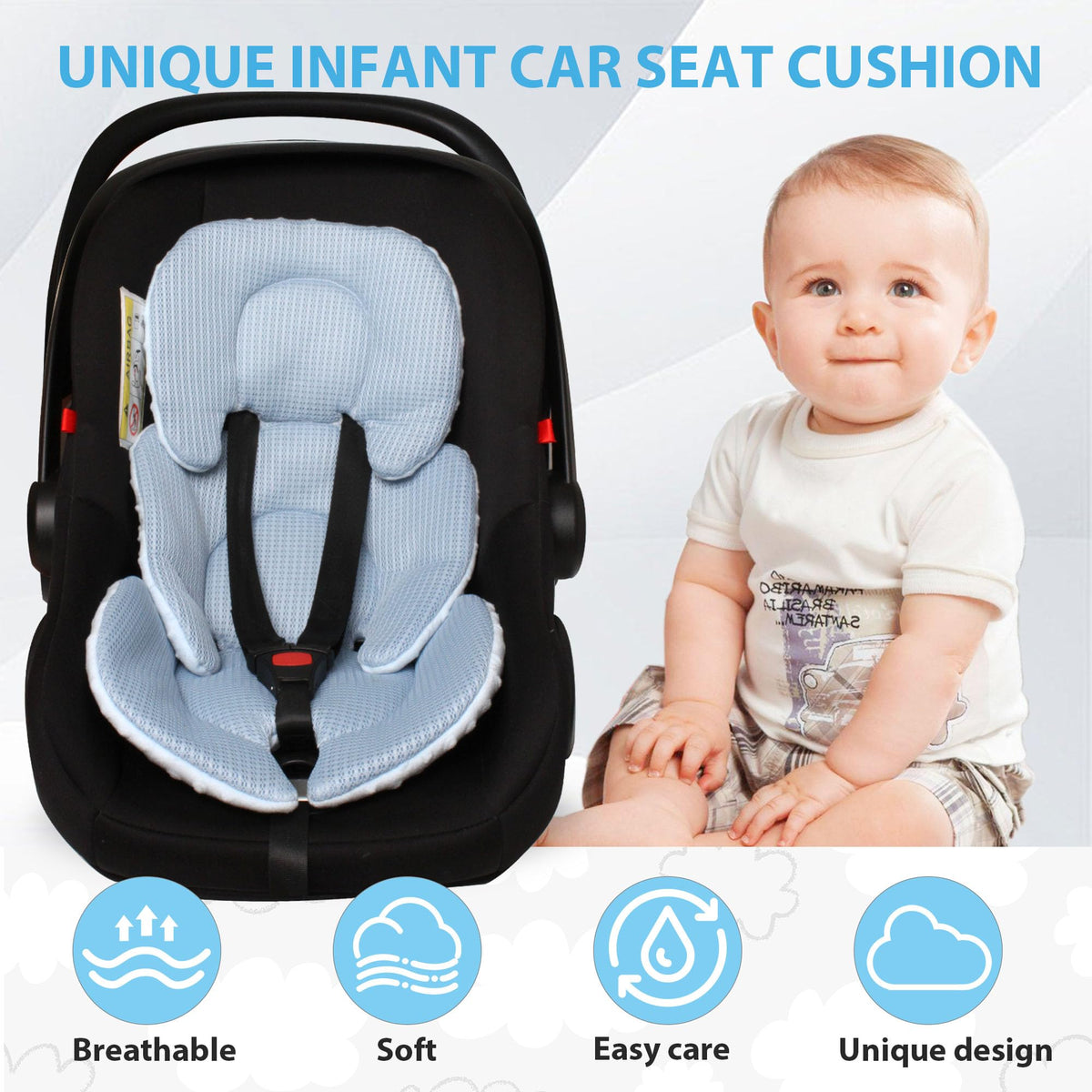 Infant Carseat Insert 2-in-1 Reversible Support Pad C56652
