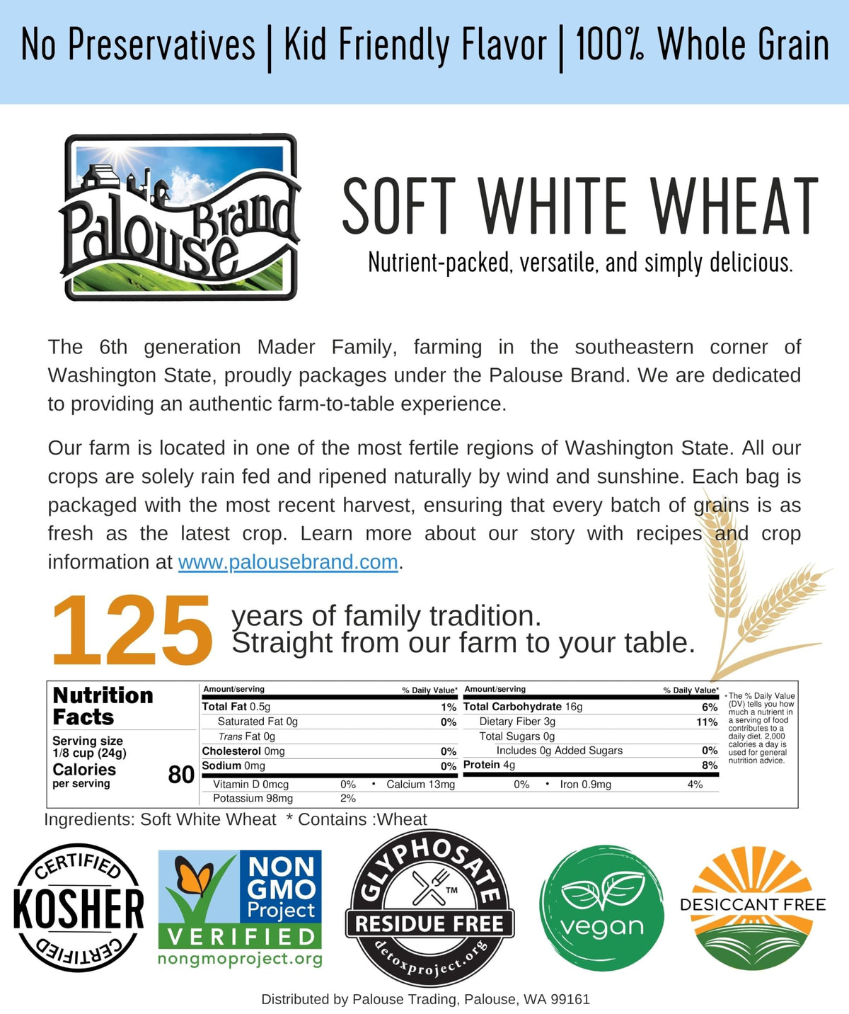 Soft White Wheat Berries 5 lbs E418492