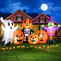 8 ft Halloween Inflatable Pumpkin Witch Ghost Skeleton Decoration with LED Lights E581