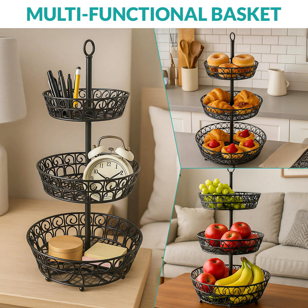 3-Tier Metal Fruit Basket U68133