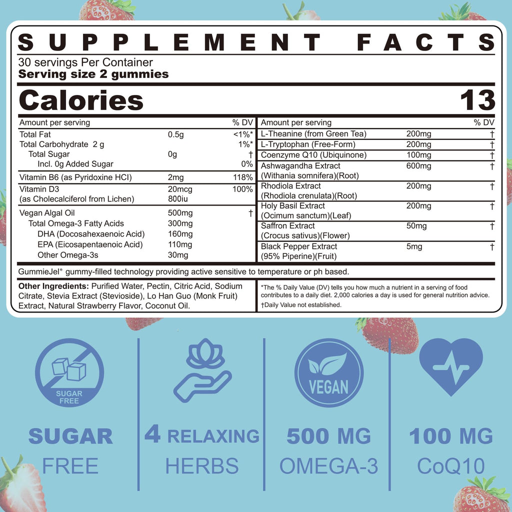 Ashwagandha Saffron Omega 3 Gummies B48050