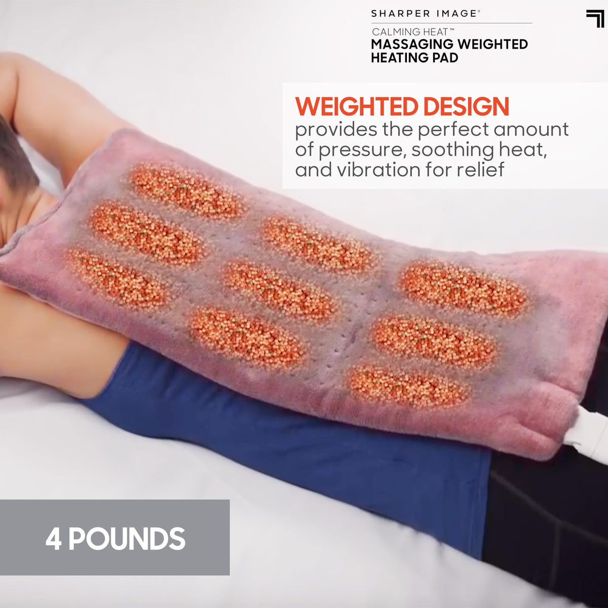 Weighted Heating Pad with 3 Heat 6 Massage Settings V111696
