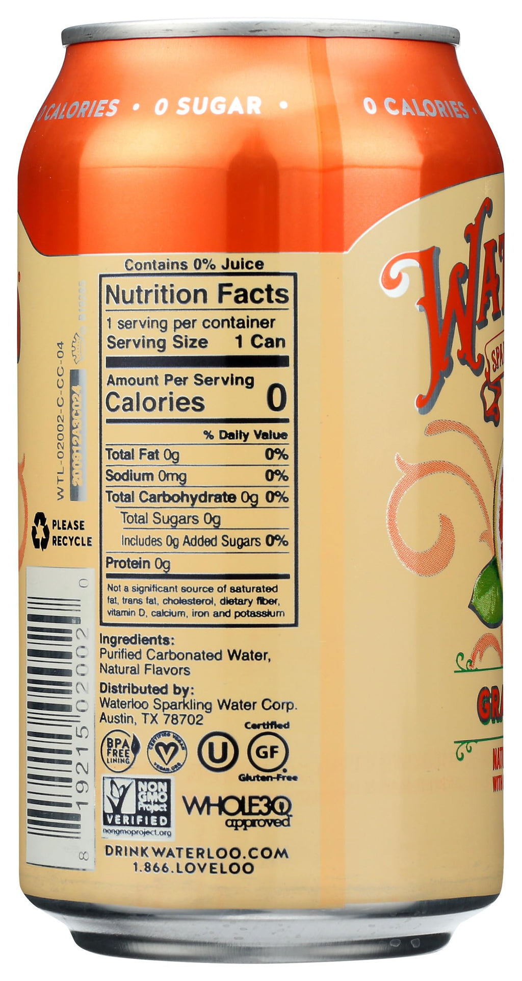 Grapefruit Sparkling Water 12 Fl Oz F8142
