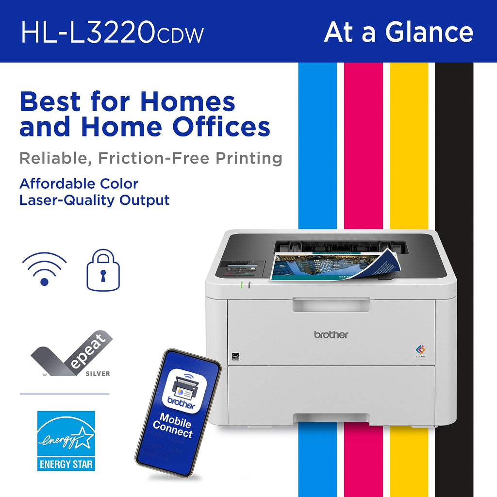 Color Laser Printer with Wireless Printing, Duplex, 250-Sheet Paper Tray V92898