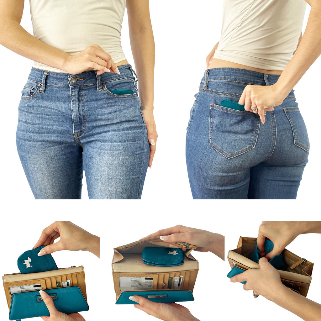 Turquoise Dog Treat Pouch with Magnetic Closure S713