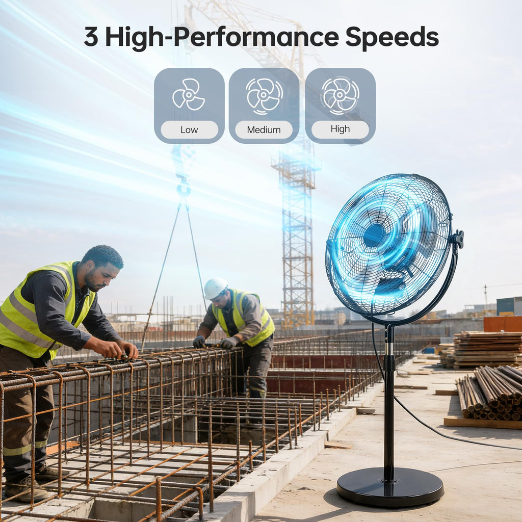 20 Inch Heavy Duty High Velocity Metal Stand Pedestal Fan M591