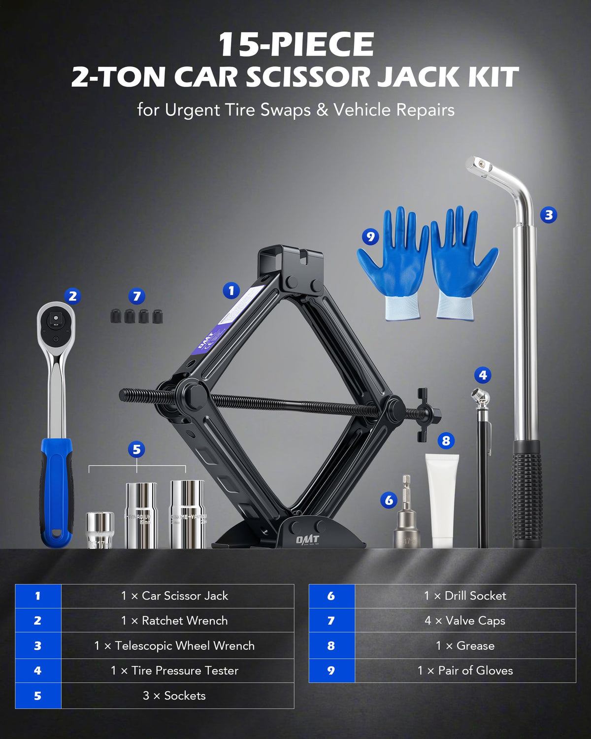 2 Ton Scissor Jack W760
