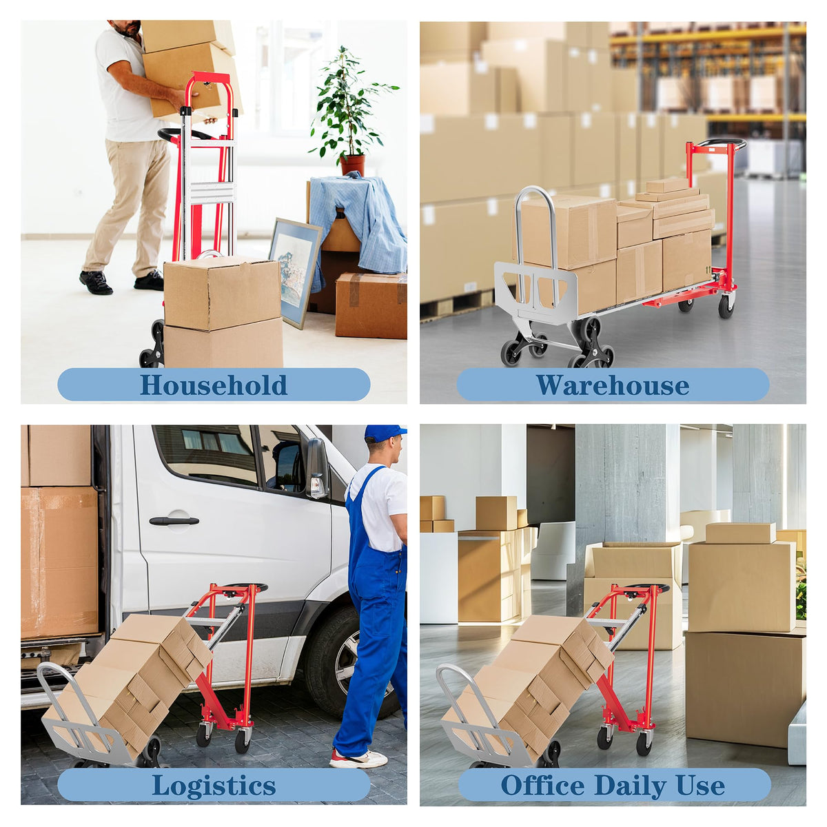 1000 lb Aluminum Steel Convertible Hand Truck O7849