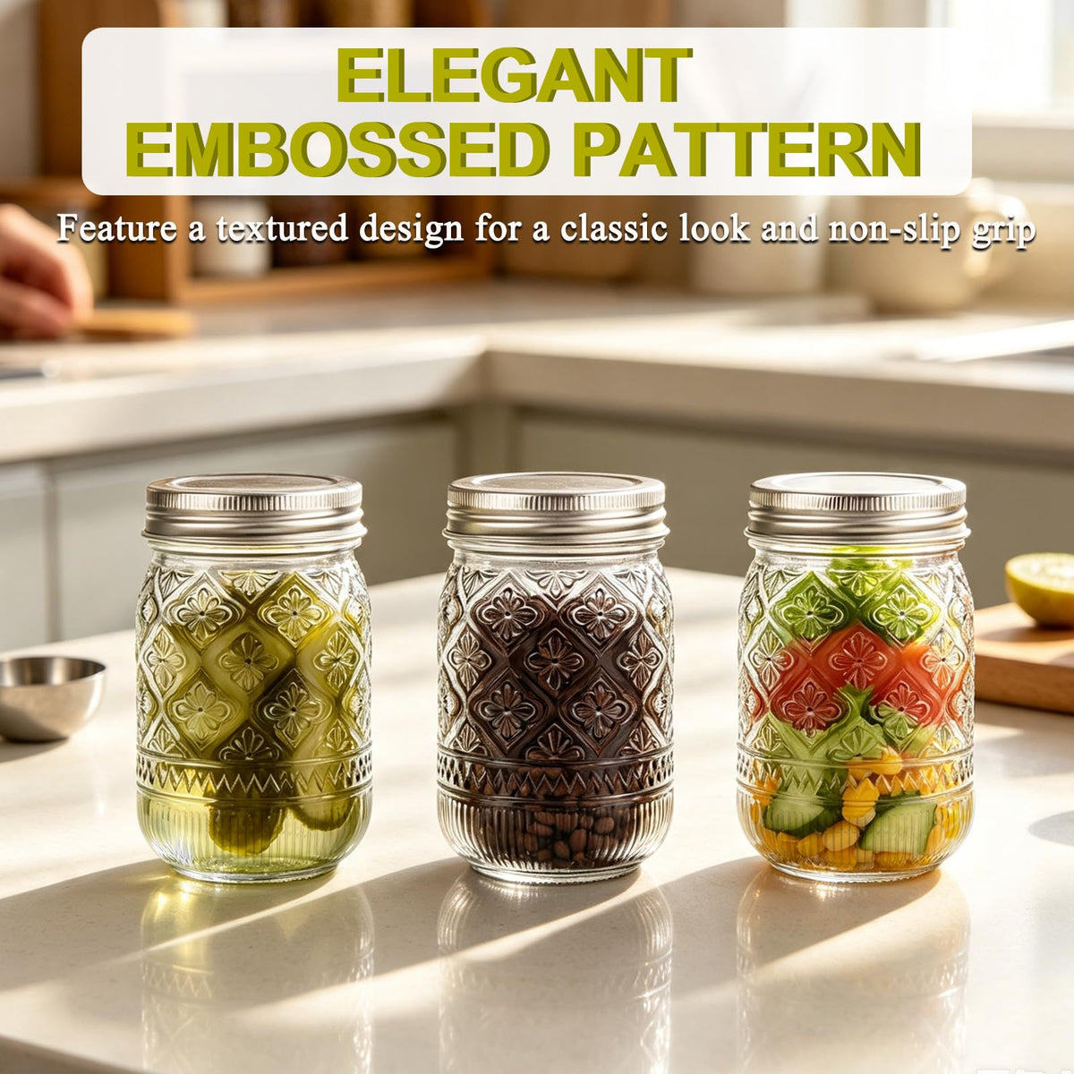 12 oz 20 Pack Mason Jars with Lids and Bands V6868