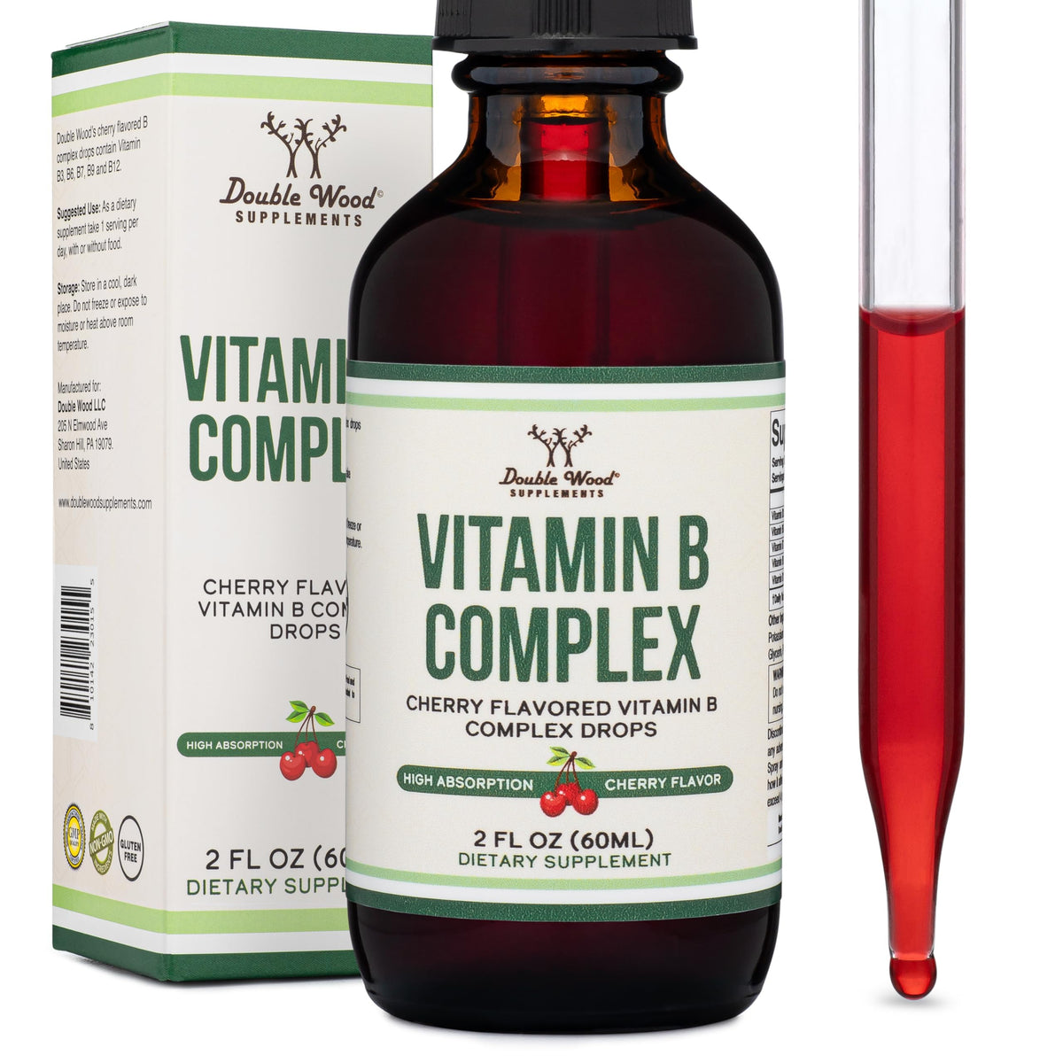Cherry Flavor Liquid Vitamin B-Complex Drops N75529